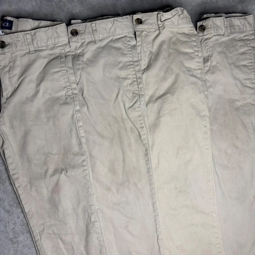 Childrens Place Boys Khaki Chino School Uniform Pants Bundle Size 6 Lot of 4